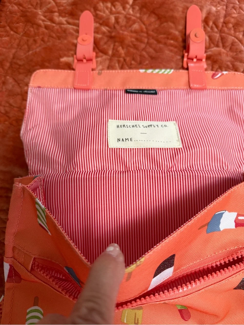 Herschel Supply Company Kids' Orange Popsicle Pattern Backpack